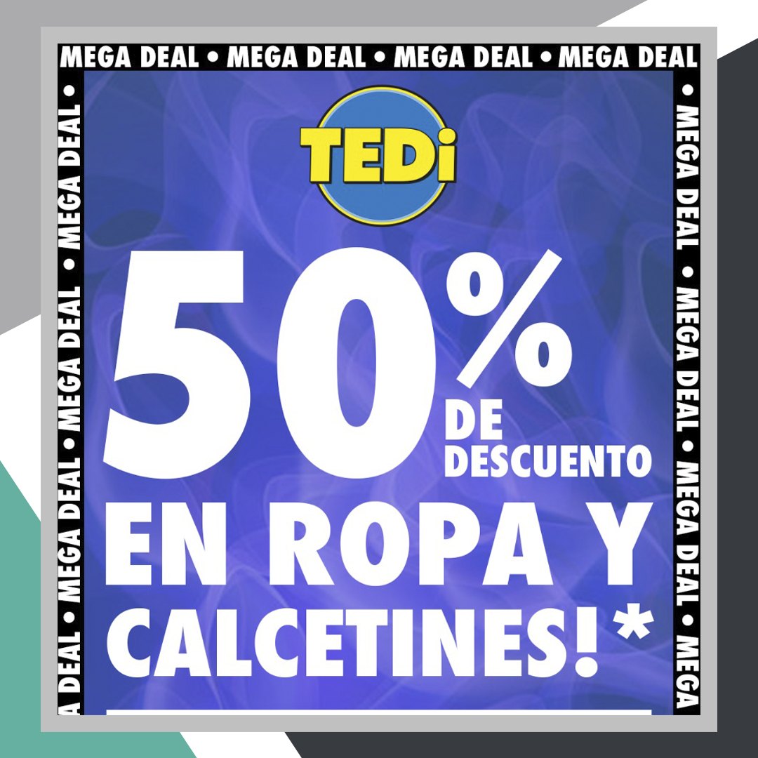 TEDI – 50% DE DESCUENTO EN ROPA Y CALCETINES